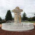 Hand Carved French Garden Outdoor Stone Marble 3 Lady fountain